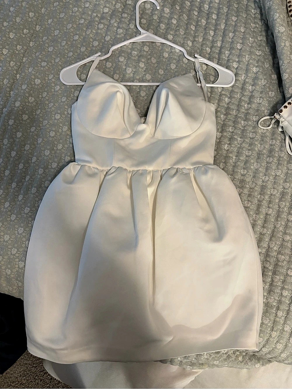 Lovers and Friends Revolve White Satin-Style Mini Dress NWT, XS